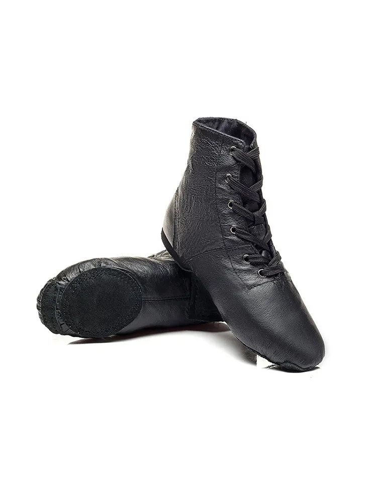High Top Jazz Shoes Soft Sole Leather Dance Training Shoes