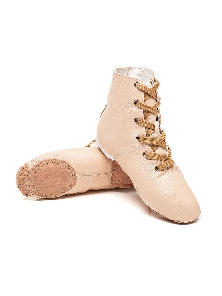 High Top Jazz Shoes Soft Sole Leather Dance Training Shoes