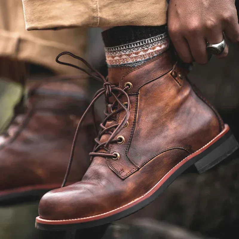 Hunter - Rugged Leather Men's Boots