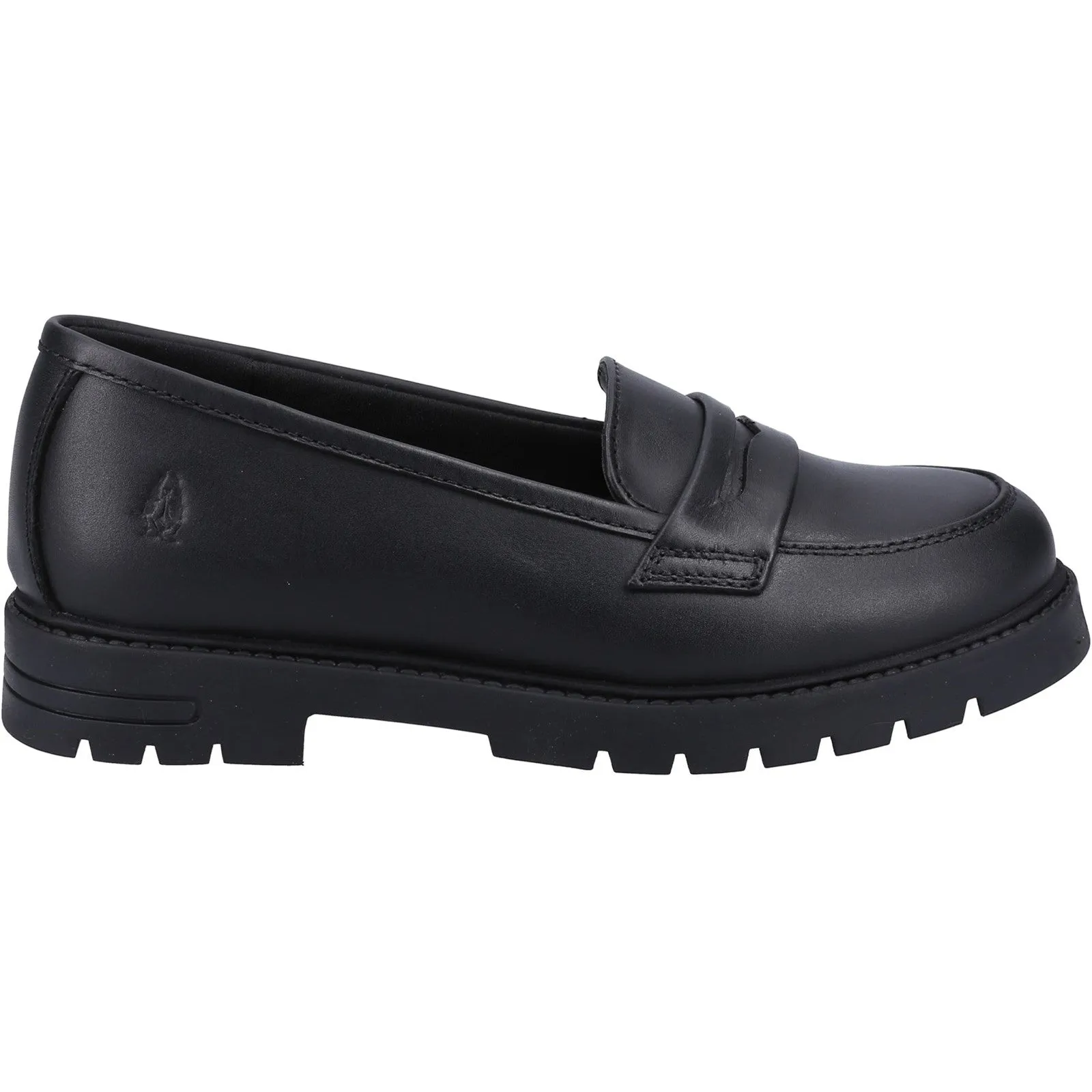 Hush Puppies Girls Hazel Leather School Shoes - Black