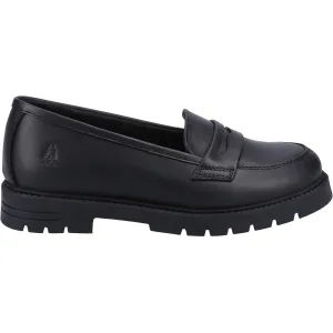 Hush Puppies Girls Hazel Leather School Shoes - Black
