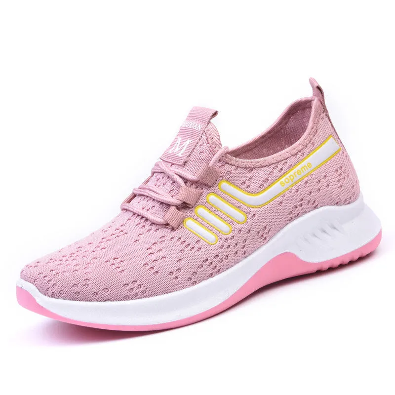 Ladies Knit Lace up Shoes Trainers