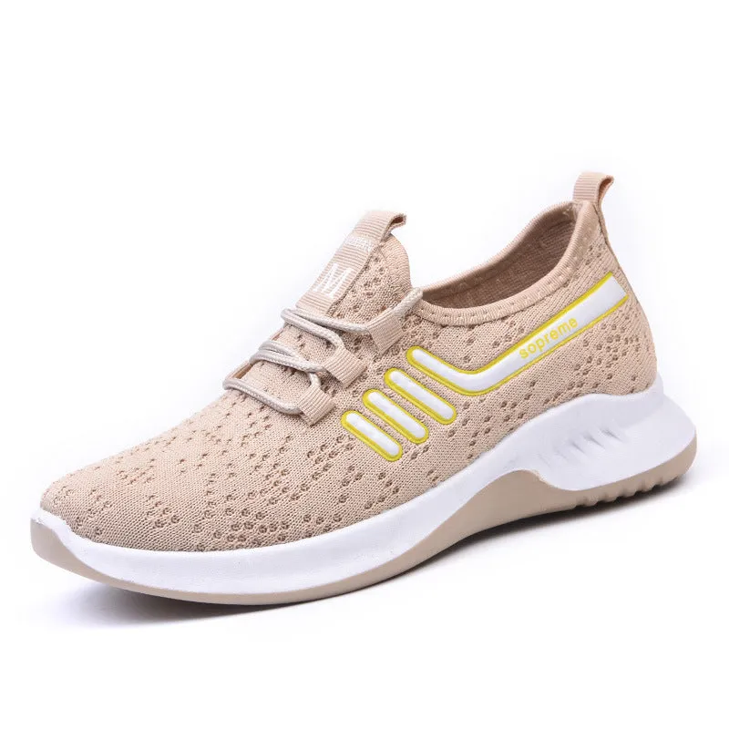Ladies Knit Lace up Shoes Trainers