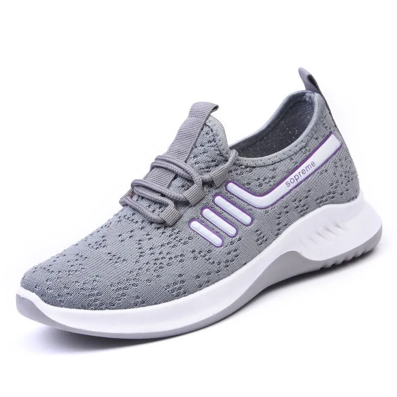 Ladies Knit Lace up Shoes Trainers