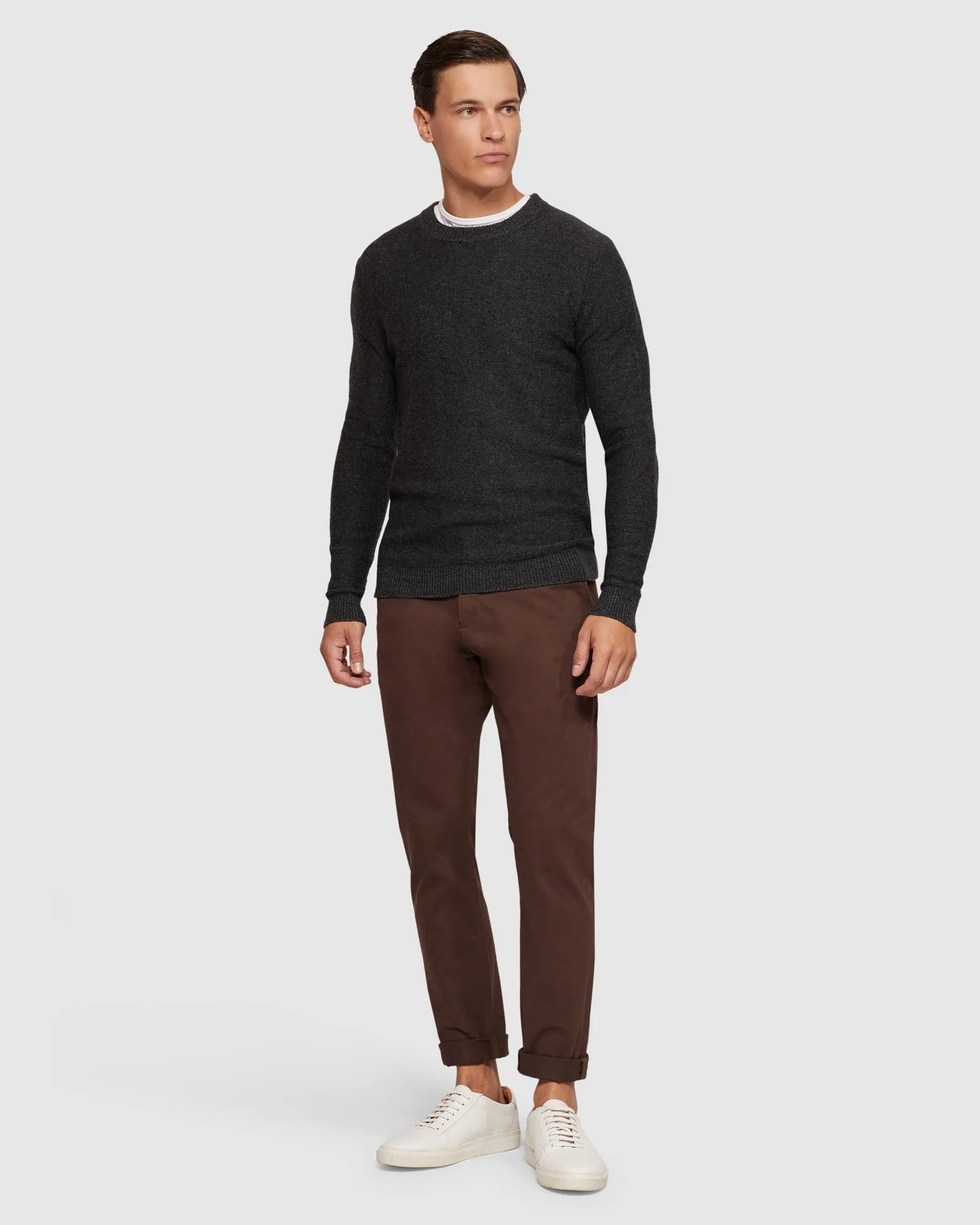 Leon Crew Neck Wool Rich Pullover