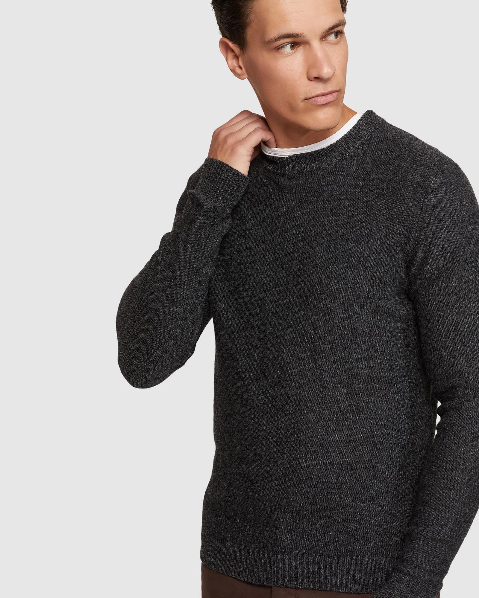 Leon Crew Neck Wool Rich Pullover