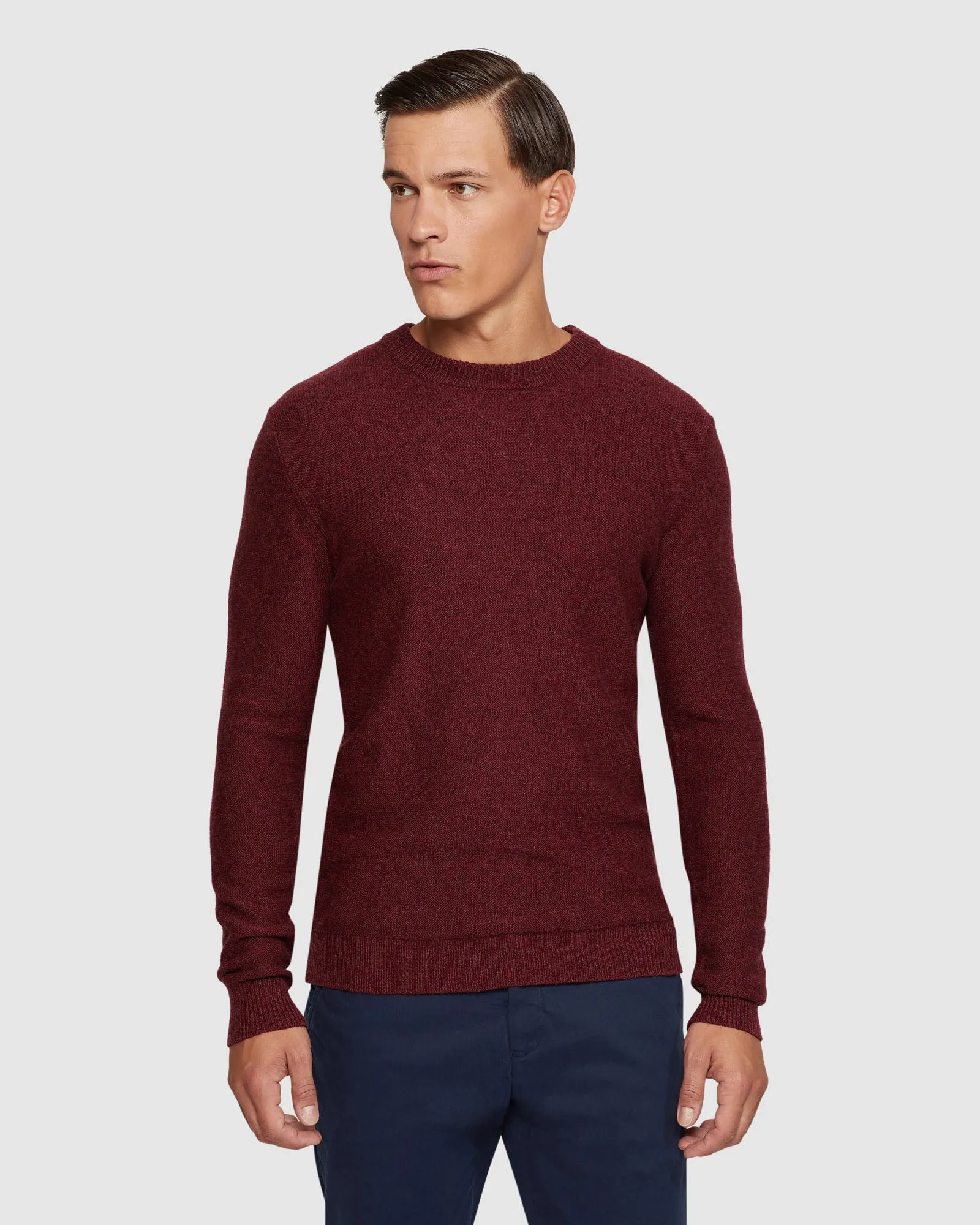 Leon Crew Neck Wool Rich Pullover