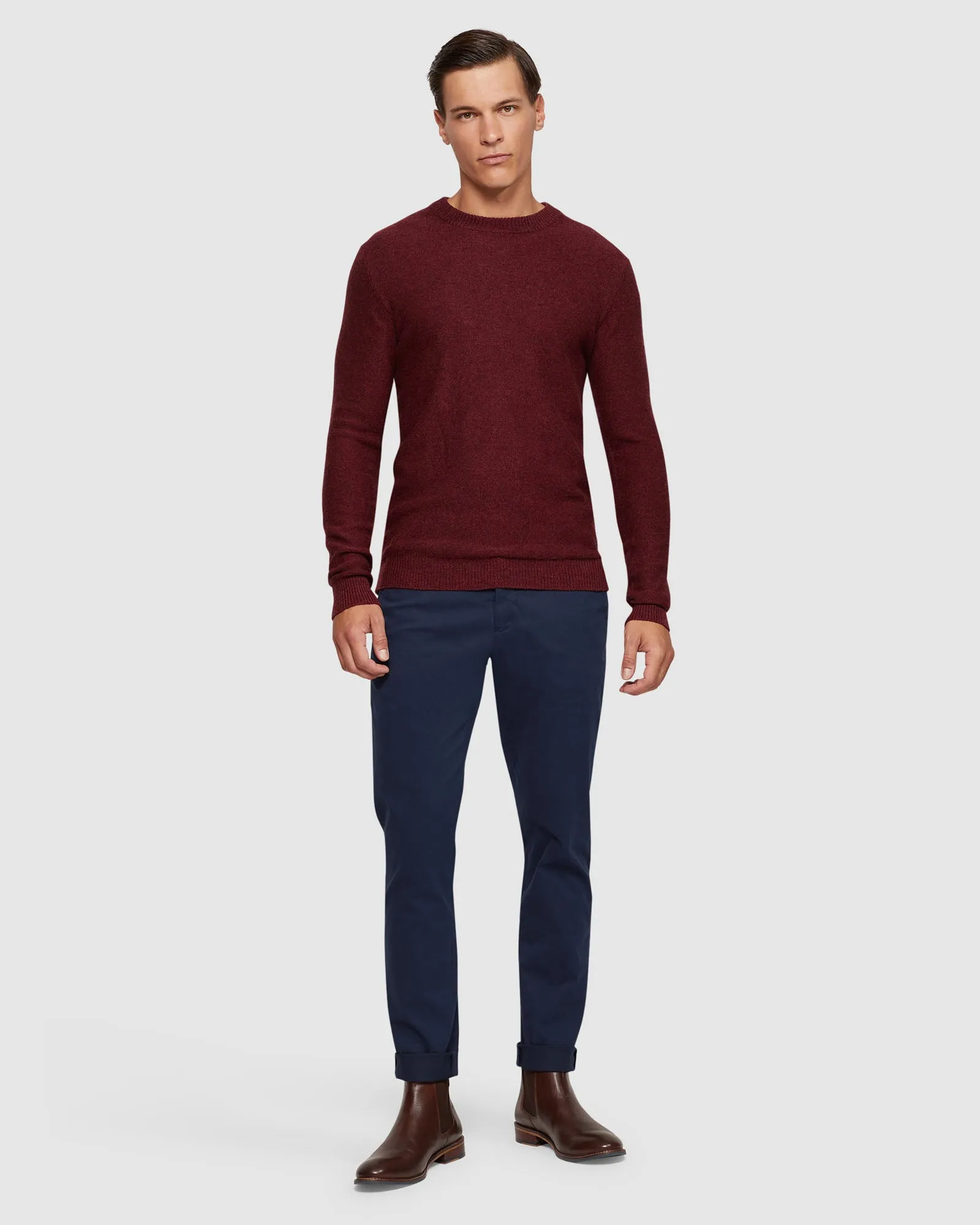 Leon Crew Neck Wool Rich Pullover