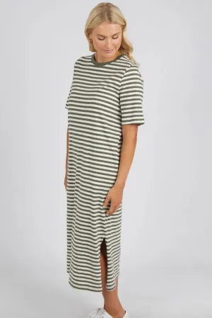 Merry Tee Dress - Clover / Pearl Stripe