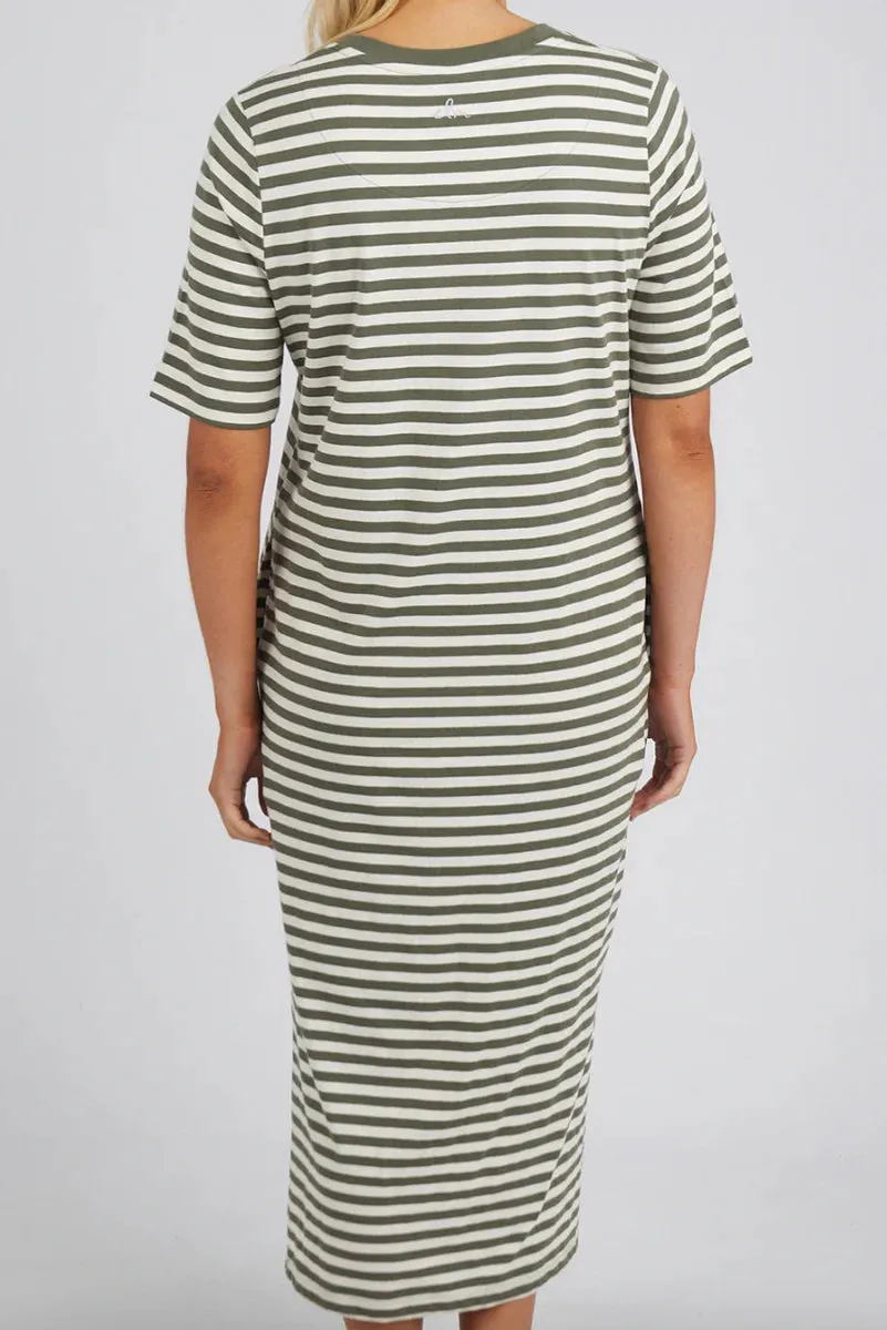 Merry Tee Dress - Clover / Pearl Stripe