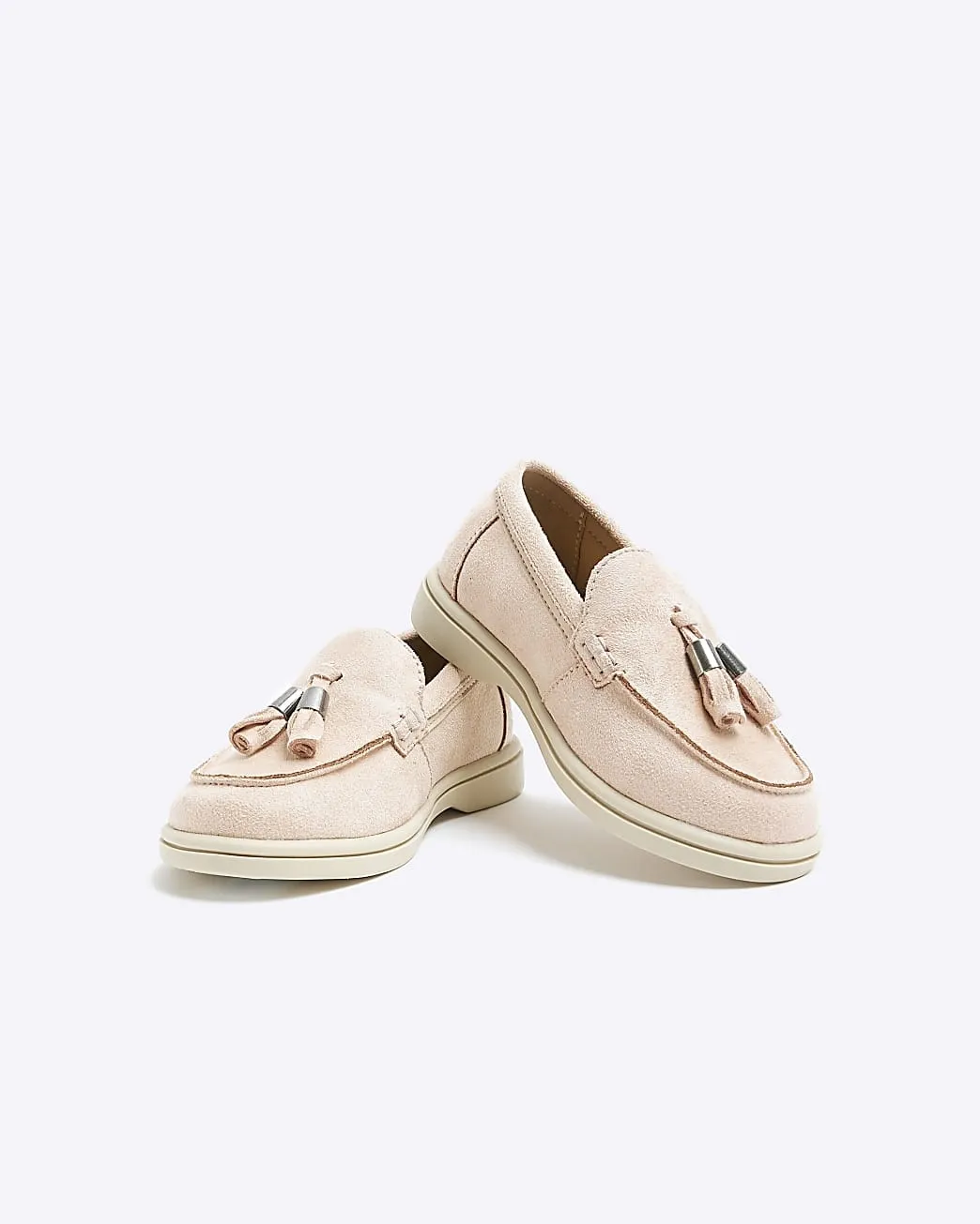 Mini Unisex Pink Tassel Loafers