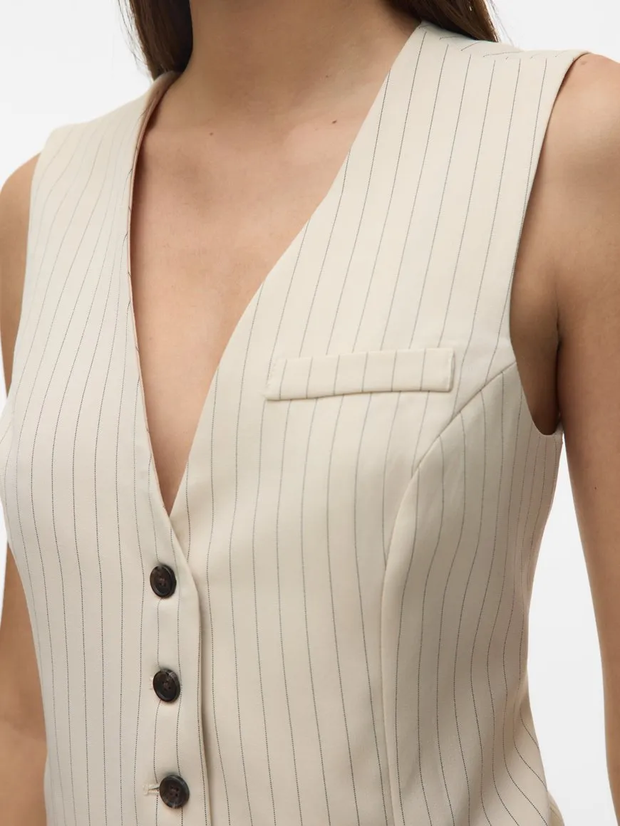 Pinstripe Tailored Vest