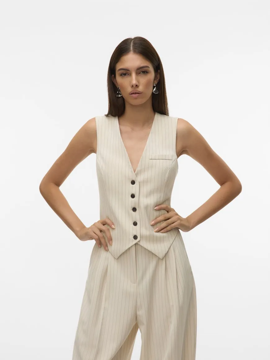 Pinstripe Tailored Vest