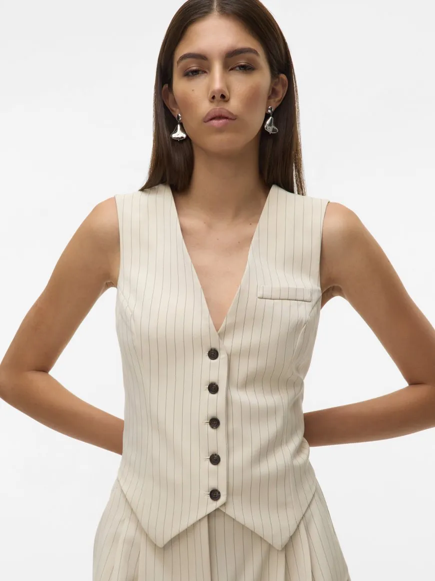 Pinstripe Tailored Vest