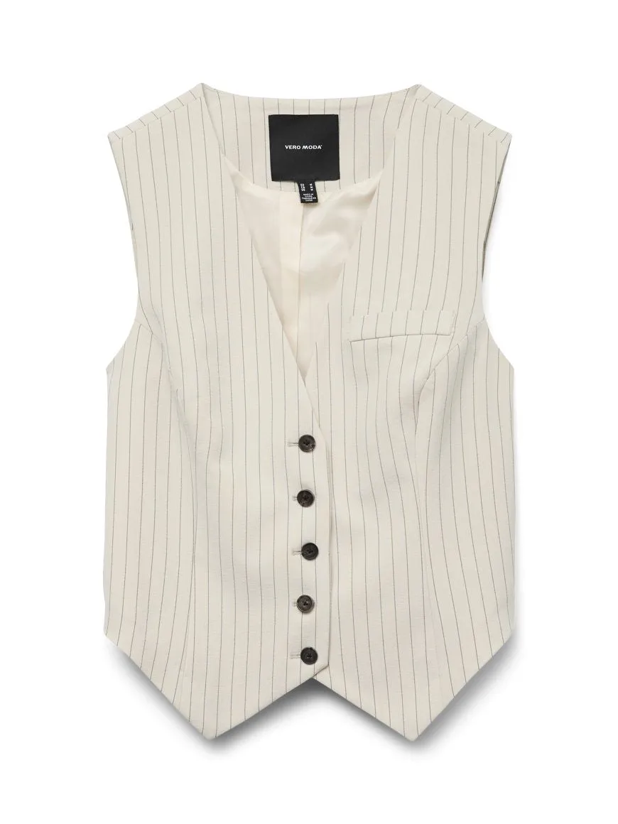 Pinstripe Tailored Vest