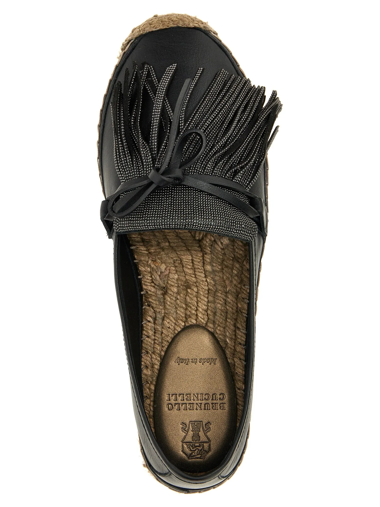 Ramile Fringed Espadrilles Flat Shoes Nero