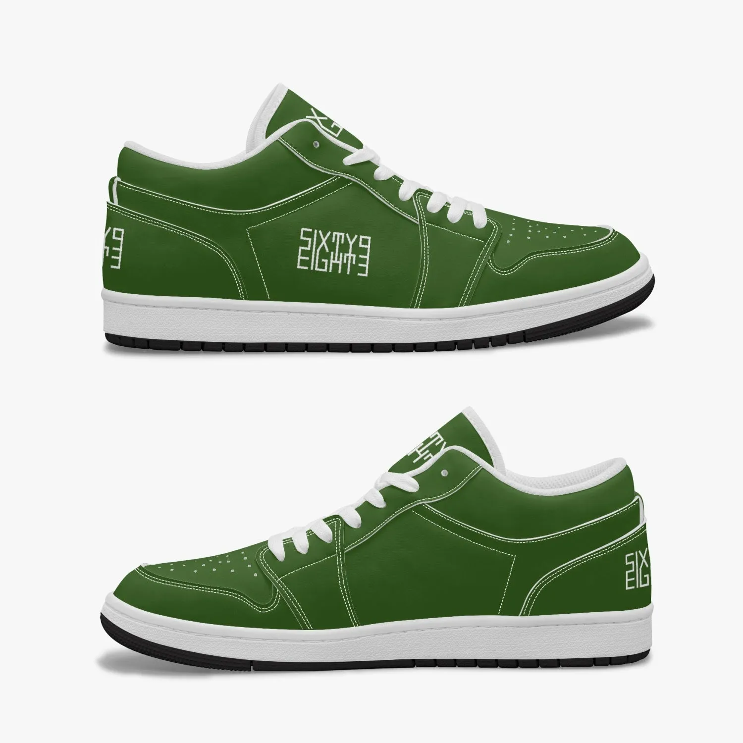 Sixty Eight 93 Logo White Forest Green SENTLT1 Shoes