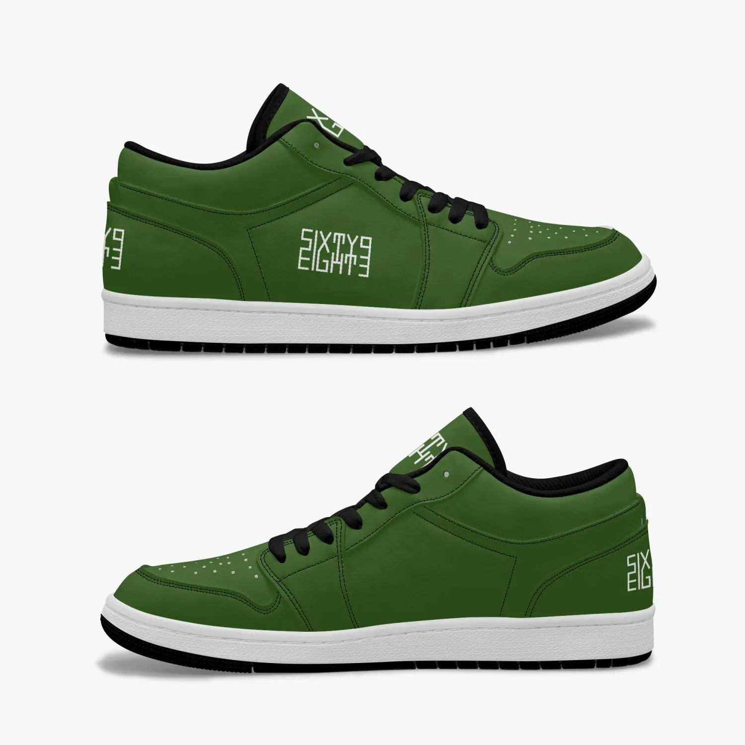 Sixty Eight 93 Logo White Forest Green SENTLT1 Shoes