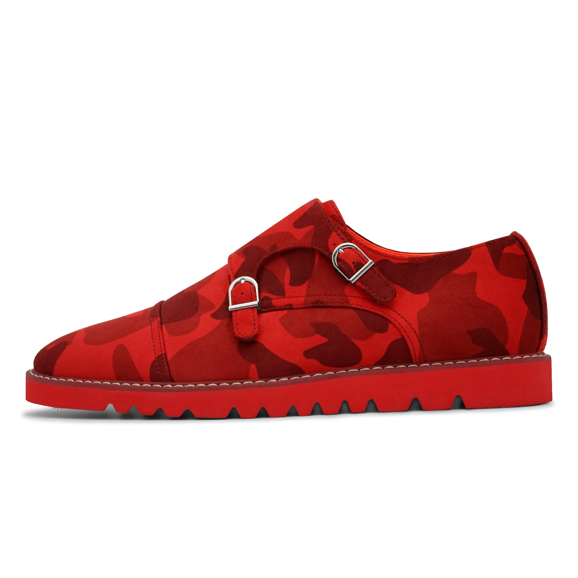 The Freshman S TAYNO Suede Double Monk Strap Oxford Sneaker