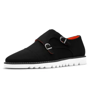 The Freshman S TAYNO Suede Double Monk Strap Oxford Sneaker