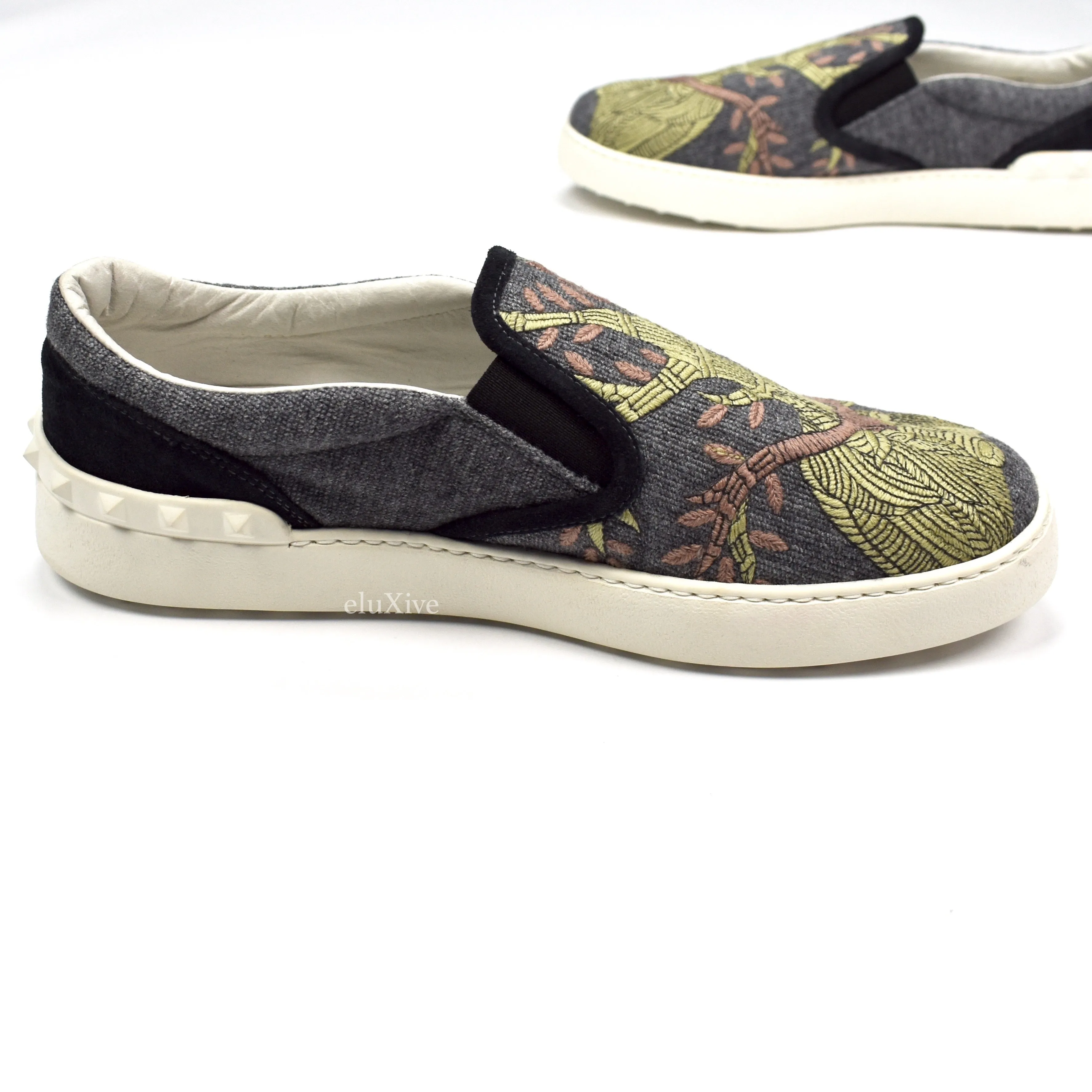Valentino - Embroidered Tapestry Skate Sneakers
