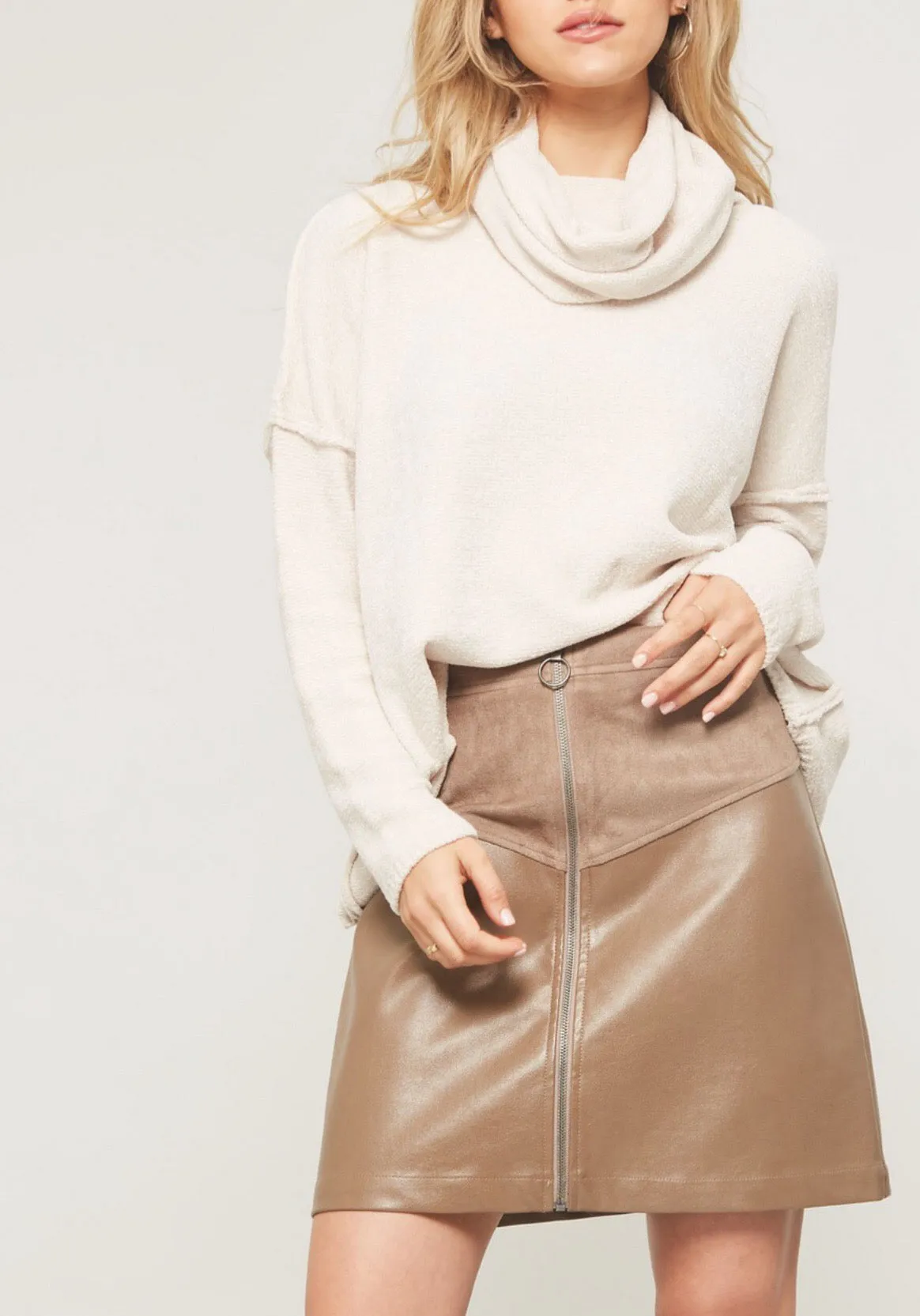 West End Faux Leather Skirt